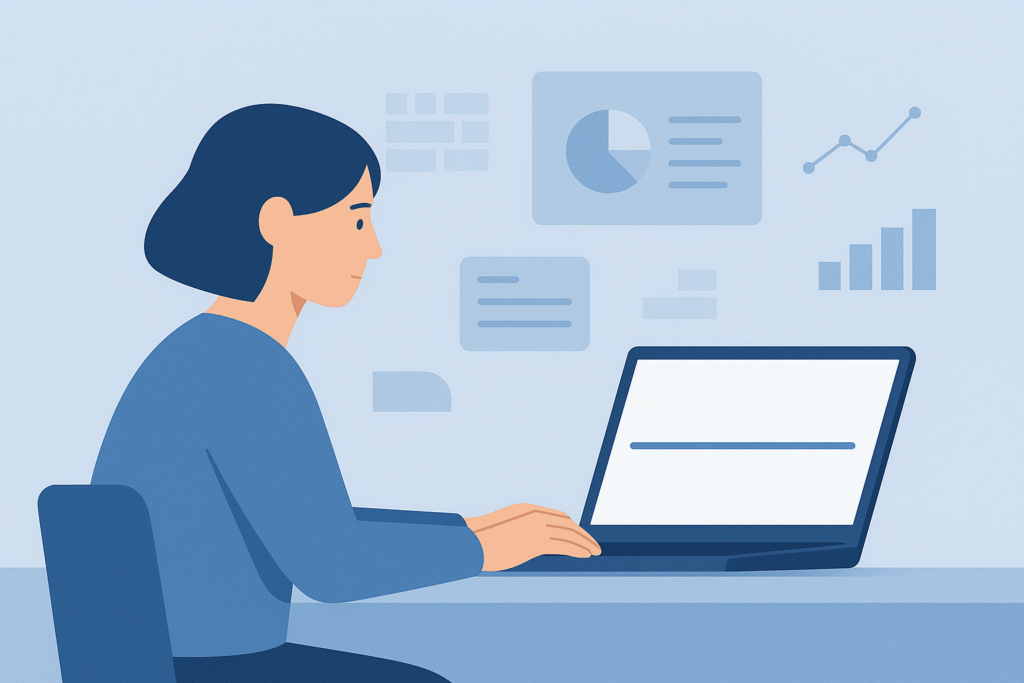 iGaming career growth plateau illustrated by a professional analysing data dashboards and career performance.